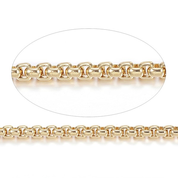 

PandaHall 3.28 Feet Ion Plating(IP) 304 Stainless Steel Box Chains, Unwelded, Golden, 2x2x1mm 304 Stainless Steel