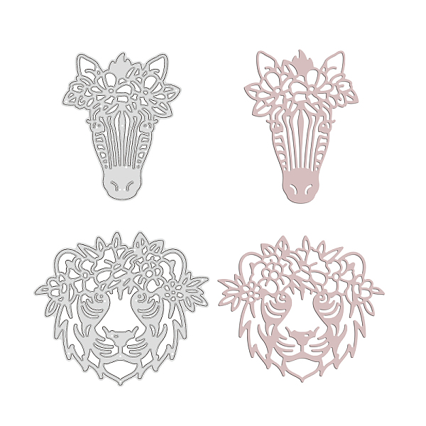 PandaHall GLOBELAND 2Pcs 2 Style Carbon Steel Cutting Dies Stencils, for DIY Scrapbooking/Photo Album, Decorative Embossing DIY Paper Card...