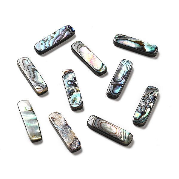 

PandaHall Natural Paua Shell Beads, Rectangle, 25x7x3.5mm, Hole: 0.8mm Paua Shell Rectangle Black