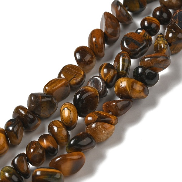 

PandaHall Natural Tiger Eye Beads Strands, Tumbled Stone, Nuggets, 8~14x7~12x5~8mm, Hole: 1.4mm, about 50pcs/strand, 15.35''(39cm) Tiger Eye...