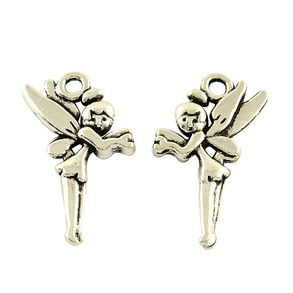 

PandaHall Tibetan Style Alloy Pendants, Fairy, Cadmium Free & Lead Free, Antique Silver, 25x11x3mm, Hole: 2.5mm Alloy Angel & Fairy