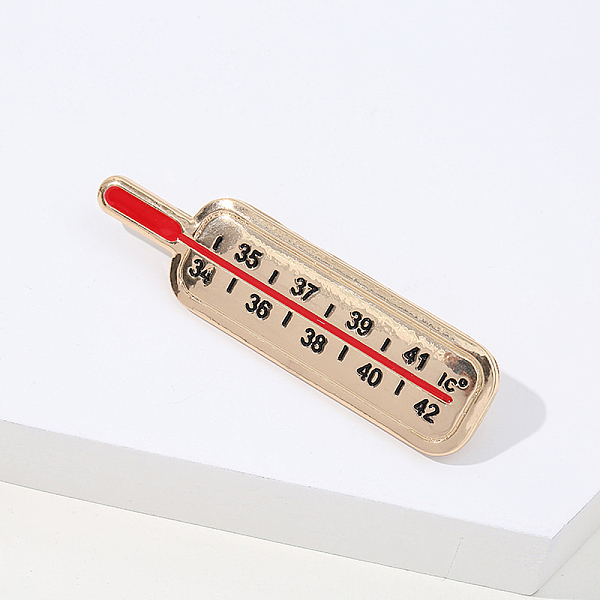 

PandaHall Alloy Brooch, Thermometer, Red, 55x15mm Alloy Rectangle Red