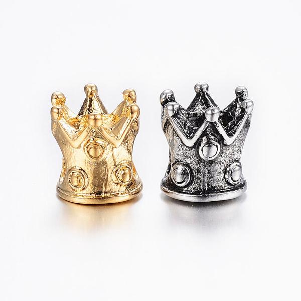 

PandaHall 304 Stainless Steel European Beads, Large Hole Beads, Crown, Mixed Color, 10x10mm, Hole: 5mm 304 Stainless Steel Crown