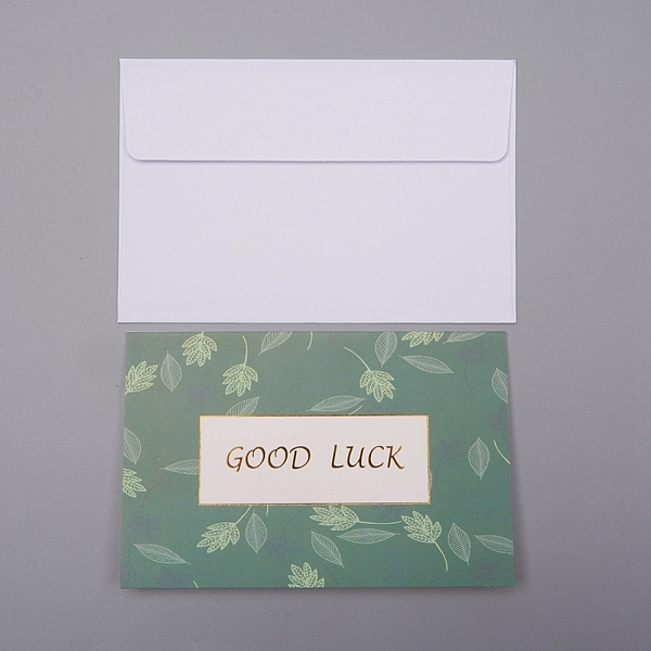 

PandaHall Envelope and Floral Pattern Thank You Cards Sets, for Mother's Day Valentine's Day Birthday Thanksgiving Day, Green...