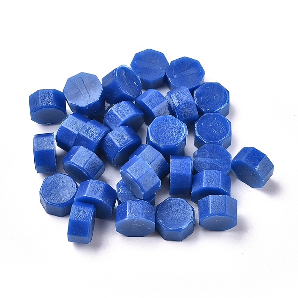 

PandaHall Sealing Wax Particles, for Retro Seal Stamp, Octagon, Royal Blue, 9mm, about 1500pcs/500g Wax Blue