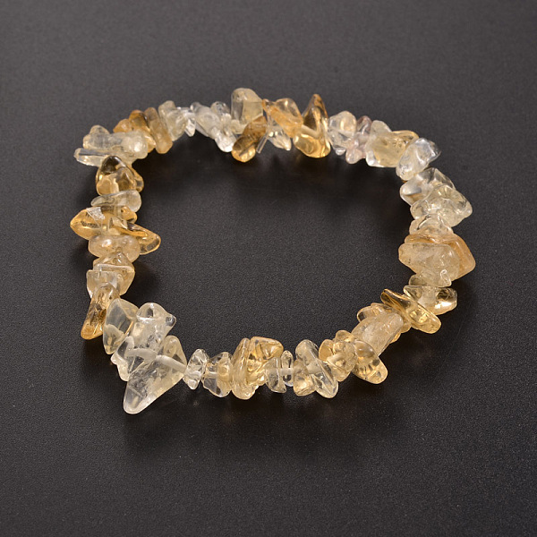

PandaHall Natural Gemstone Beaded Stretch Bracelets, Citrine, Inner Diameter: 1-7/8~2 inch(4.8~5.2cm) Citrine