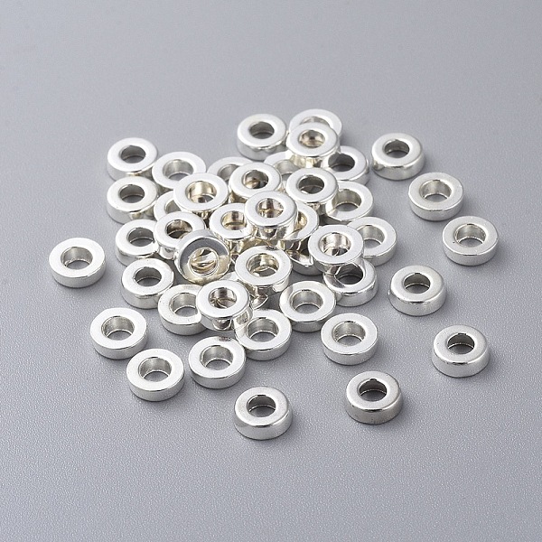 

PandaHall Tibetan Style Alloy Beads, Cadmium Free & Nickel Free & Lead Free, Donut, Silver, 6x2mm, Hole: 2.5mm Alloy Donut