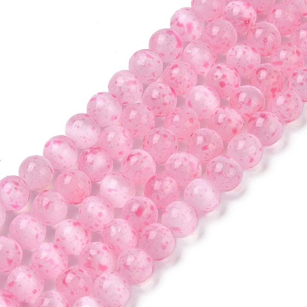 

PandaHall Natural Selenite Beads Strands, Dyed, Round, Pearl Pink, 8mm, Hole: 1mm, about 47pcs/strand, 15.51''(39.4cm) Selenite Round