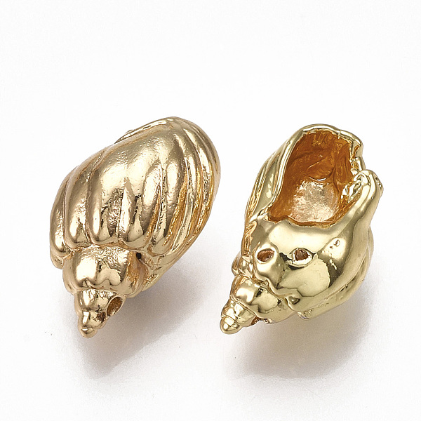 

PandaHall Brass Pendants, Spiral Shell Shape, Real 18K Gold Plated, 18x11x10mm, Hole: 1mm Brass Shell Shape