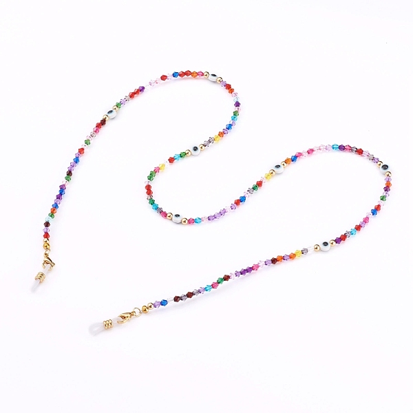 

PandaHall Acrylic Beaded Eyeglasses Chains, Neck Strap for Eyeglasses, with Resin Evil Eye Beads and 304 Stainless Steel Lobster Claw Clasps...