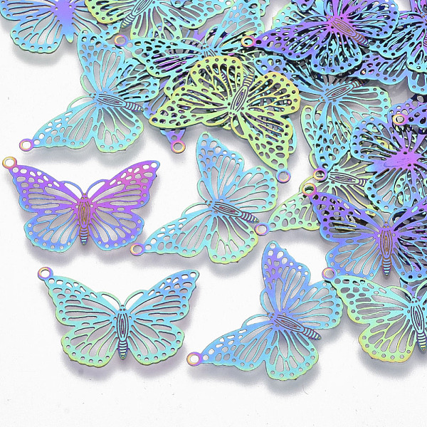 Ion Plating(IP) 304 Stainless Steel Filigree Pendants