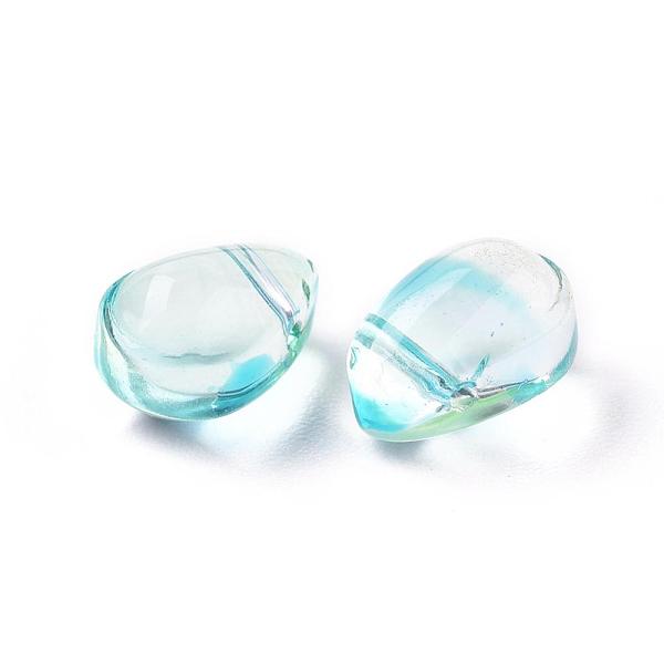 

PandaHall Transparent Glass Charms, Teardrop, Light Cyan, 9x6x6mm, Hole: 0.8mm Glass Teardrop Cyan