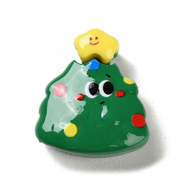 

PandaHall Christmas Theme Opaque Resin Decoden Cabochons, for Jewelry Making, Christmas Tree, 20.5x18x7mm Resin Christmas Tree Green