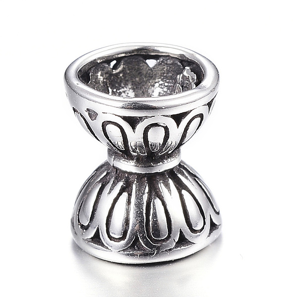 

PandaHall 316 Surgical Stainless Steel Beads, Large Hole Beads, Antique Silver, 10.5x9mm, Hole: 2mm 316 Surgical Stainless Steel Others