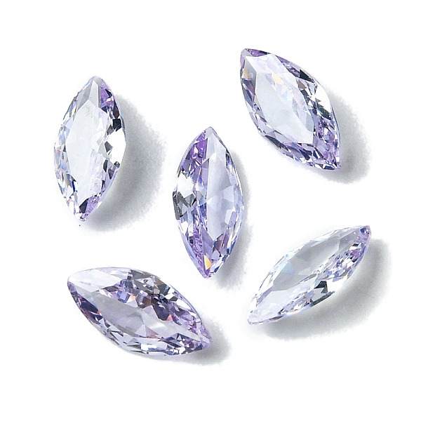 

PandaHall Cubic Zirconia Cabochons, Point Back, Horse Eye, Lilac, 8x4x2mm Cubic Zirconia Horse Eye Purple
