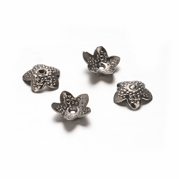 

PandaHall 5-Petal 304 Stainless Steel Bead Caps, Stainless Steel Color, 10x3mm, Hole: 1.5mm 304 Stainless Steel