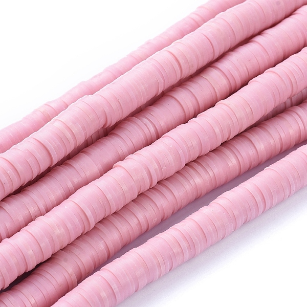 

PandaHall Flat Round Handmade Polymer Clay Beads, Disc Heishi Beads for Hawaiian Earring Bracelet Necklace Jewelry Making, Indian Red...