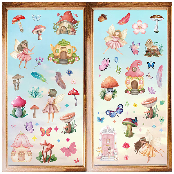 

PandaHall 8 Sheets 8 Styles PVC Waterproof Wall Stickers, Self-Adhesive Decals, for Window or Stairway Home Decoration, Angel & Fairy...