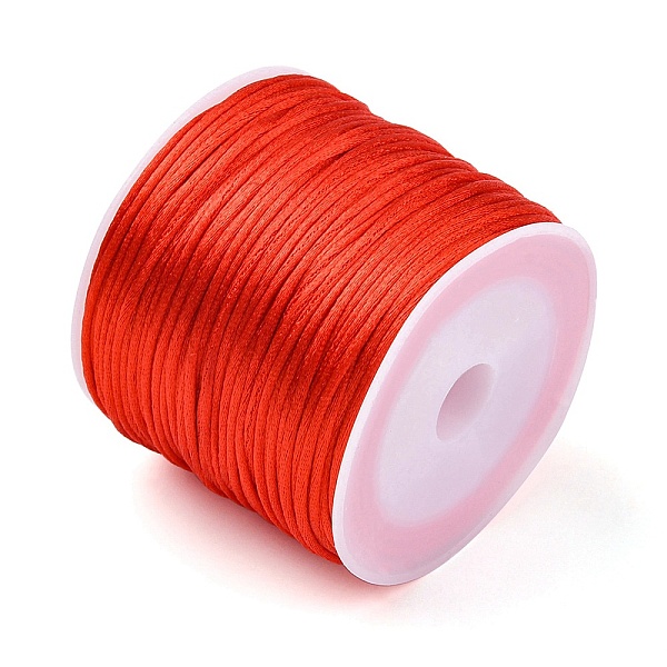 

PandaHall 30M Nylon Rattail Satin Cord, Beading String, for Chinese Knotting, Jewelry Making, Orange Red, 1mm, about 32.81 Yards(30m)/Roll...