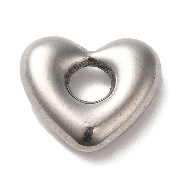 

PandaHall 304 Stainless Steel Charms, Heart, Stainless Steel Color, 13x15x4mm, Hole: 4mm 304 Stainless Steel Heart