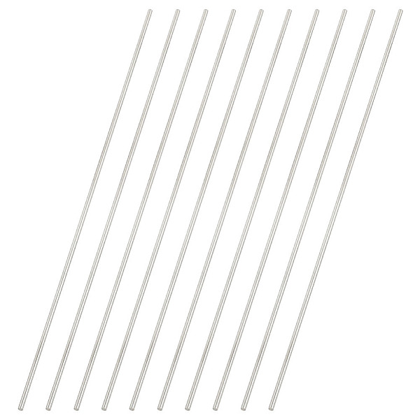 

PandaHall 304 Stainless Steel Solid Bar, Metal Round Dowel Rod, Stainless Steel Color, 300x3mm Stainless Steel Round