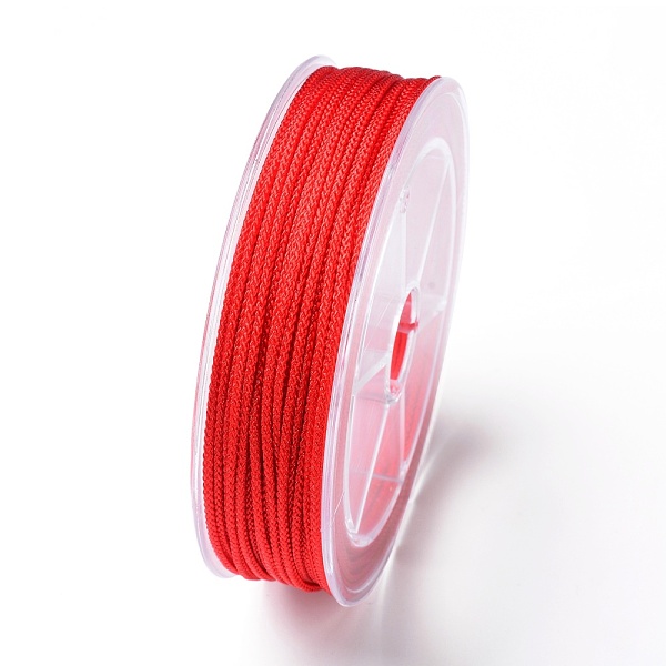 

PandaHall Braided Nylon Threads, Mambo Thread, for Jewelry Making, Red, 1.5mm, about 19.68 yards(18m)/roll Nylon Red