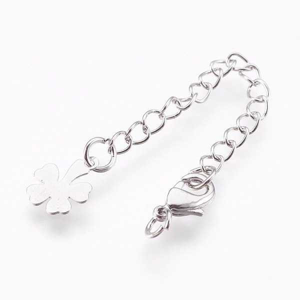 

PandaHall Brass Chain Extender, with Lobster Claw Clasps, Cadmium Free & Nickel Free & Lead Free, Long-Lasting Plated, Clover, Platinum...