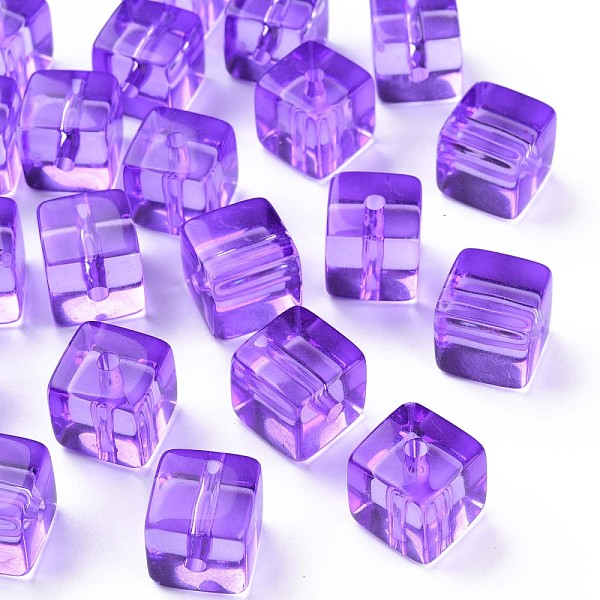 

PandaHall Transparent Acrylic Beads, Square, Dark Orchid, 16.5x16x16mm, Hole: 3mm, about 116pcs/500g Acrylic Square