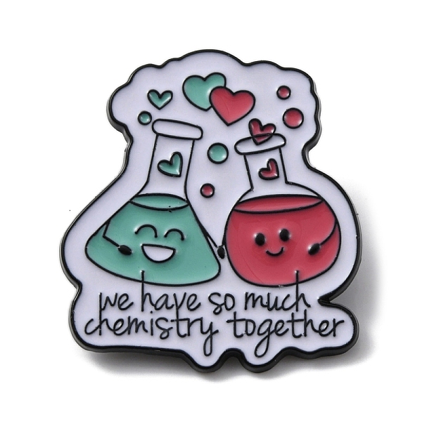 

PandaHall Word We Have So Much Chemistry Together Enamel Pin, Aolly Chemical Theme Brooch for Backpack Clothes, Colorful, 30x27.5x1.5mm...
