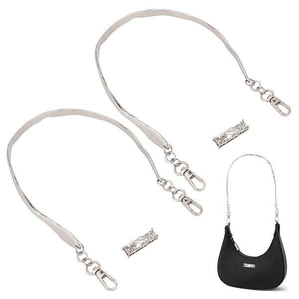 

PandaHall PH 2pcs Alloy Bag Handles, 7x3.9 Inch Metal Bag Straps Short Purse Handles Irregular Handbag Handles U-Shaped Bag Strap Wallet...