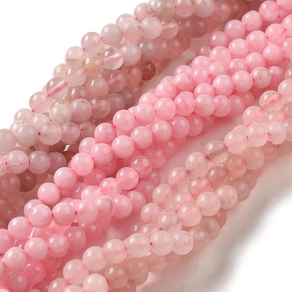

PandaHall Natural Rose Quartz Beads Strands, Round, 6~6.5mm, Hole: 0.8~1mm, about 60~63pcs/strand, 15 inch~15.5 inch Rose Quartz Round