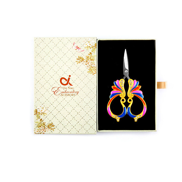 

PandaHall Stainless Steel Scissors, Embroidery Scissors, Sewing Scissors, with Zinc Alloy Enamel Handle, Pearl Pink, 140x90x20mm Stainless...