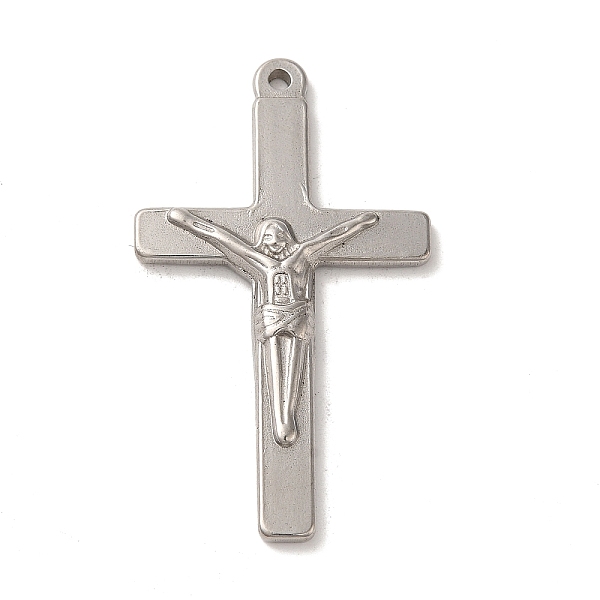 

PandaHall 304 Stainless Steel Pendants, Crucifix Cross Charm, Religion, Stainless Steel Color, 50x28.5x3.5mm, Hole: 1.8mm 304 Stainless...