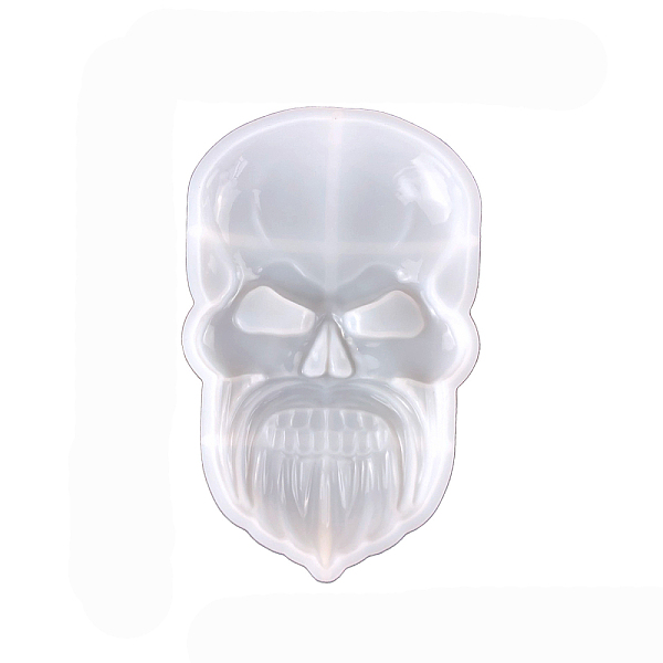 

PandaHall DIY Halloween Themed Display Decoration Statue Silicone Molds, Portrait Sculpture Resin Casting Molds, Skull, White...