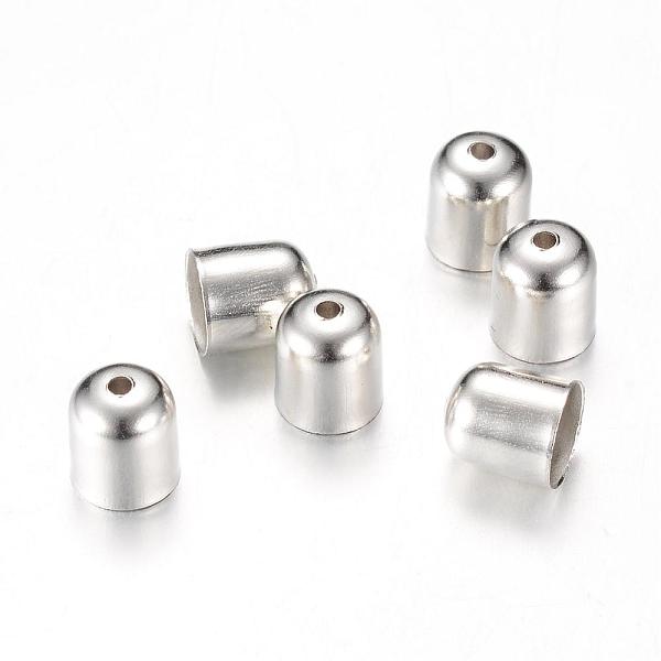 

PandaHall Iron Cord Ends, End Caps, Platinum, 9x8mm, Hole: 1.5mm, Inner Diameter: 7.5mm Iron