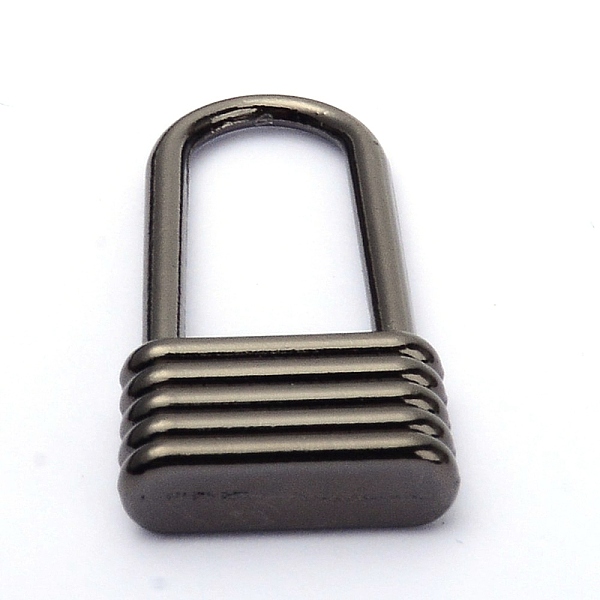 

PandaHall Zinc Alloy Zipper Slider, for Garment Accessories, Lock, Gunmetal, 2.7x1.45x0.45cm, Inner Diameter: 1.6x0.75cm Alloy