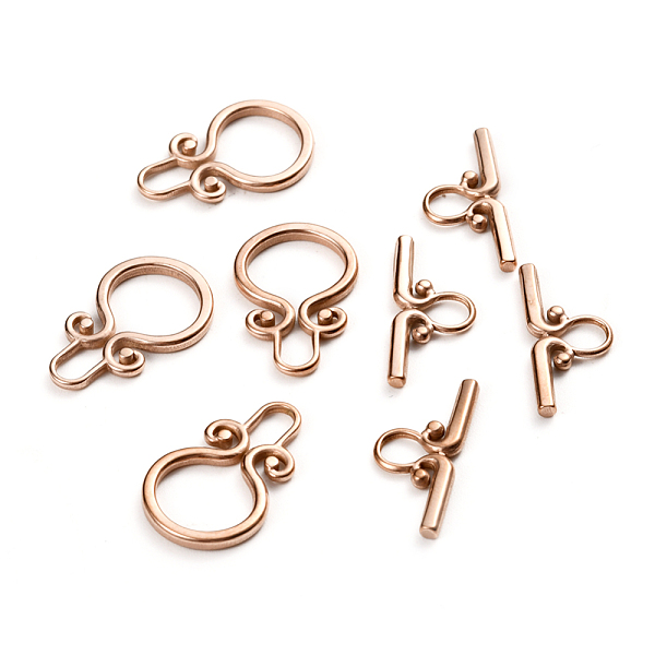 

PandaHall Ion Plating(IP) 304 Stainless Steel Toggle Clasps, Rose Gold, Ring: 22.5x15x2mm, Hole: 6mm, Inner Diameter: 6x3.5mm, Bar...