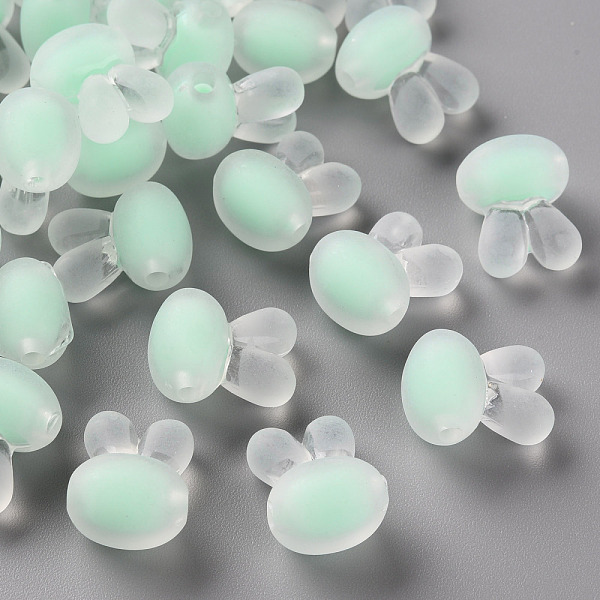 

PandaHall Transparent Acrylic Beads, Frosted, Bead in Bead, Rabbit Head, Aquamarine, 15.5x12x9.5mm, Hole: 2mm, about 480pcs/500g Acrylic..., Green