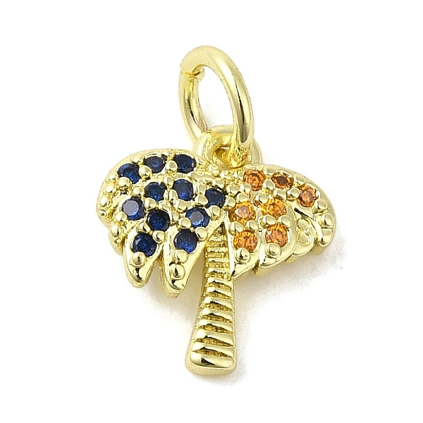 

PandaHall Brass Micro Pave Cubic Zirconia Charms, Real 18K Gold Plated, Coconut Tree Charms, Colorful, 10.5x9.5x2mm, Hole: 3mm Brass+Cubic...