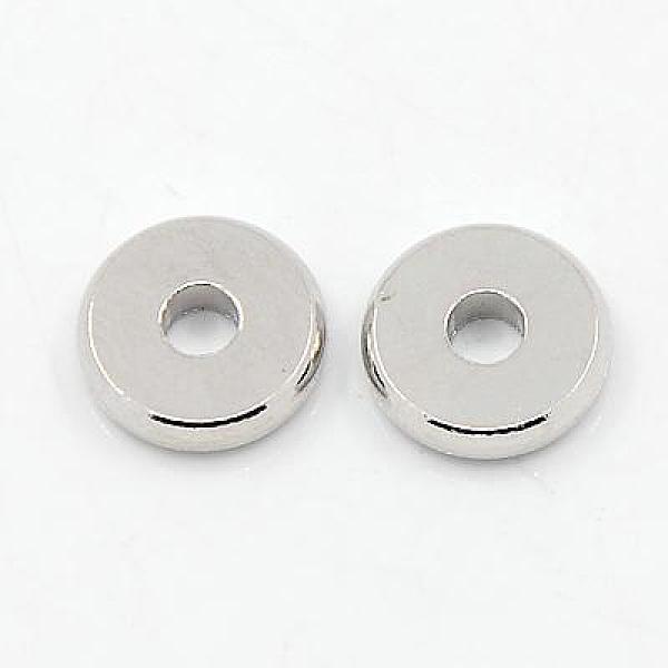 

PandaHall Brass Spacer Beads, Disc, Disk Beads, Platinum, 10x2.5mm, Hole: 3mm Brass Disc