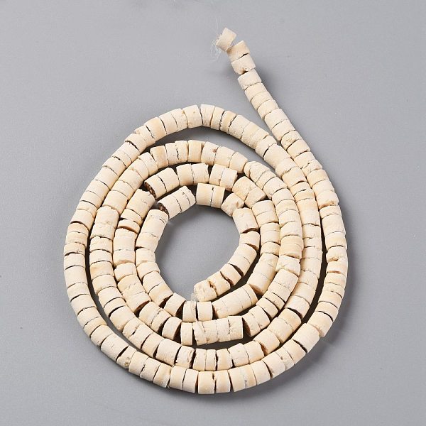 

PandaHall Coconut Beads Strands, Flat Round, Antique White, 5x2.5~5mm, Hole: 1mm, about 160pcs/strand, 23.82''(60.5cm) Coconut Flat Round