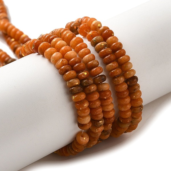 

PandaHall Natural Dolomite Beads Strands, with Synthetic Opal, Dyed, Rondelle, Dark Orange, 4x2mm, Hole: 0.7mm, about 177pcs/strand, 15.94''...