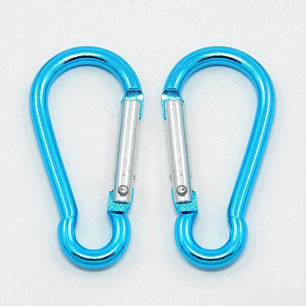 

PandaHall Aluminum Rock Climbing Carabiners, Key Clasps, Cyan, 50x24x4mm Aluminum Others Cyan
