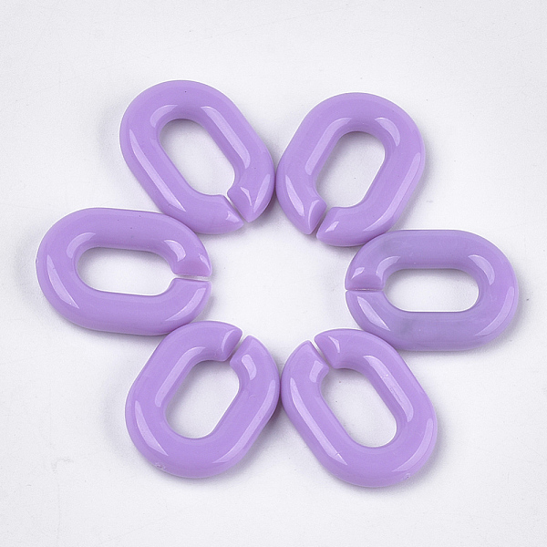 

PandaHall Acrylic Linking Rings, Quick Link Connectors, For Jewelry Chains Making, Oval, Medium Purple, 19x14x4.5mm, Hole: 11x5.5mm, about...