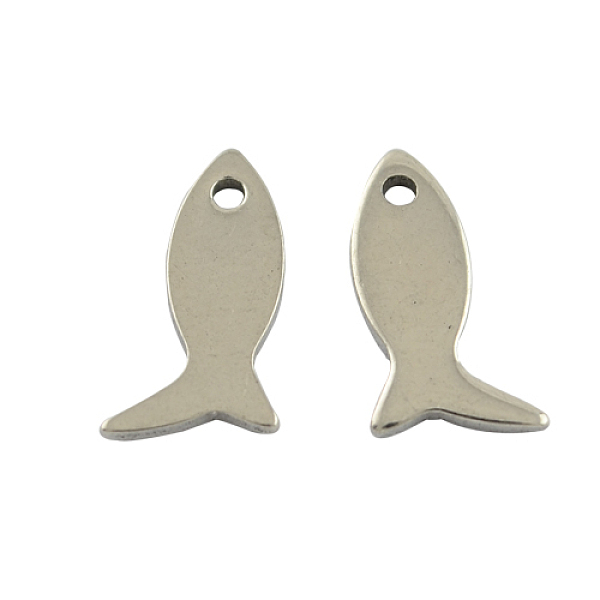 

PandaHall 201 Stainless Steel Stamping Blank Tag Charms, Fish Bracelet Charms, Stainless Steel Color, 11x6x1mm, Hole: 1mm 201 Stainless...