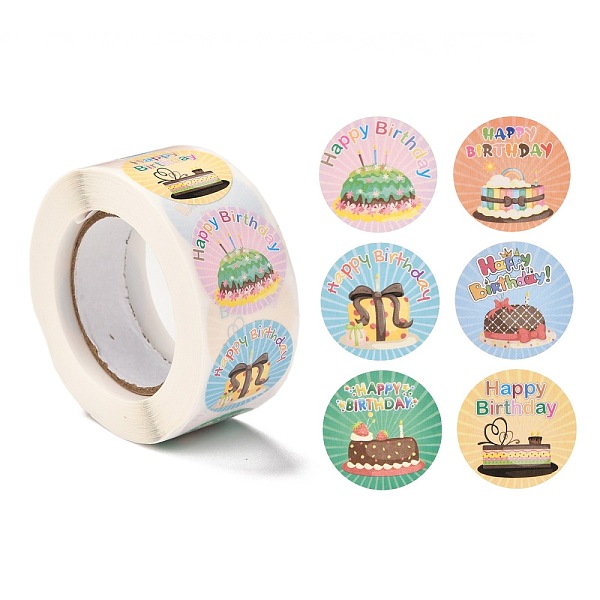 Birthday Themed Pattern Self-Adhesive Stickers
