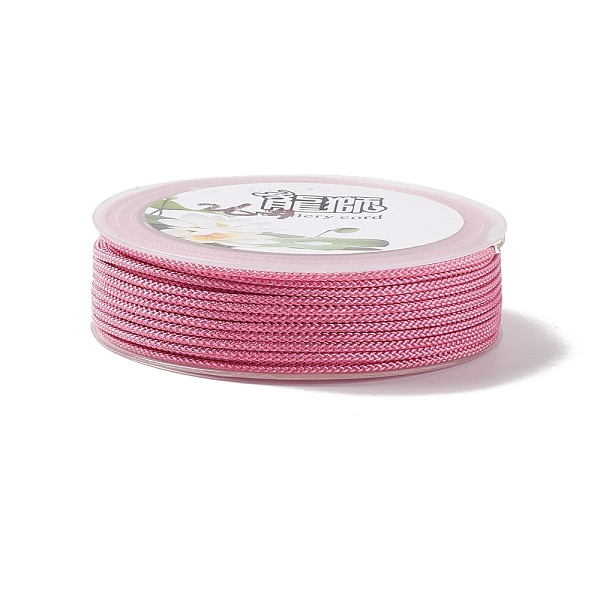 

PandaHall Braided Nylon Threads, Dyed, Knotting Cord, for Chinese Knotting, Crafts and Jewelry Making, Flamingo, 1mm, about 21.87 Yards..., Pink