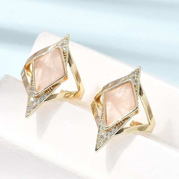 Bagues de manchette en laiton micro pavé de zircone cubique pour femmes