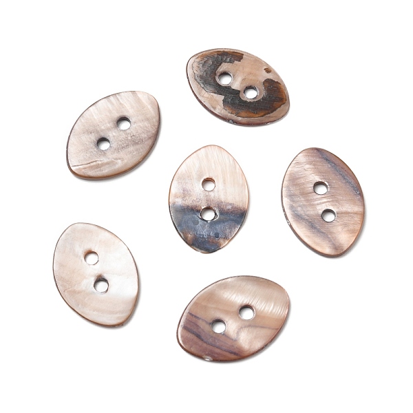 

PandaHall 2-Hole Dyed Natural Shell Buttons, Horse Eye, Mixed Color, 29.5x20.5x2mm, Hole: 3mm Shell Horse Eye Multicolor