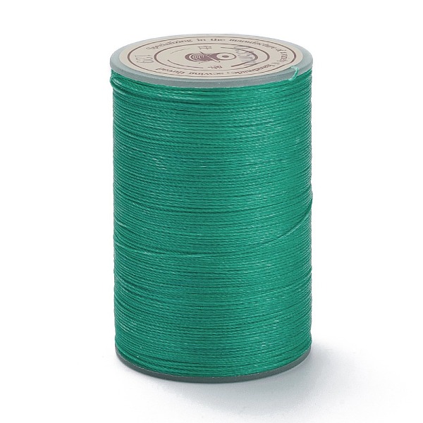 

PandaHall Round Waxed Polyester Thread String, Micro Macrame Cord, Twisted Cord, for Leather Sewing Stitching, Turquoise, 0.3~0.4mm, about..., Green